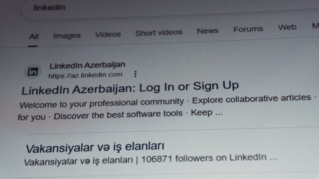 Linkedin azerbaijan login or sign up page